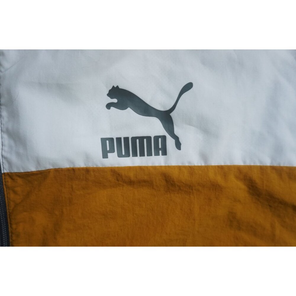 Puma Mens Gray & Yellow Colorblock Track Jacket – Size L - Picture 3 of 8